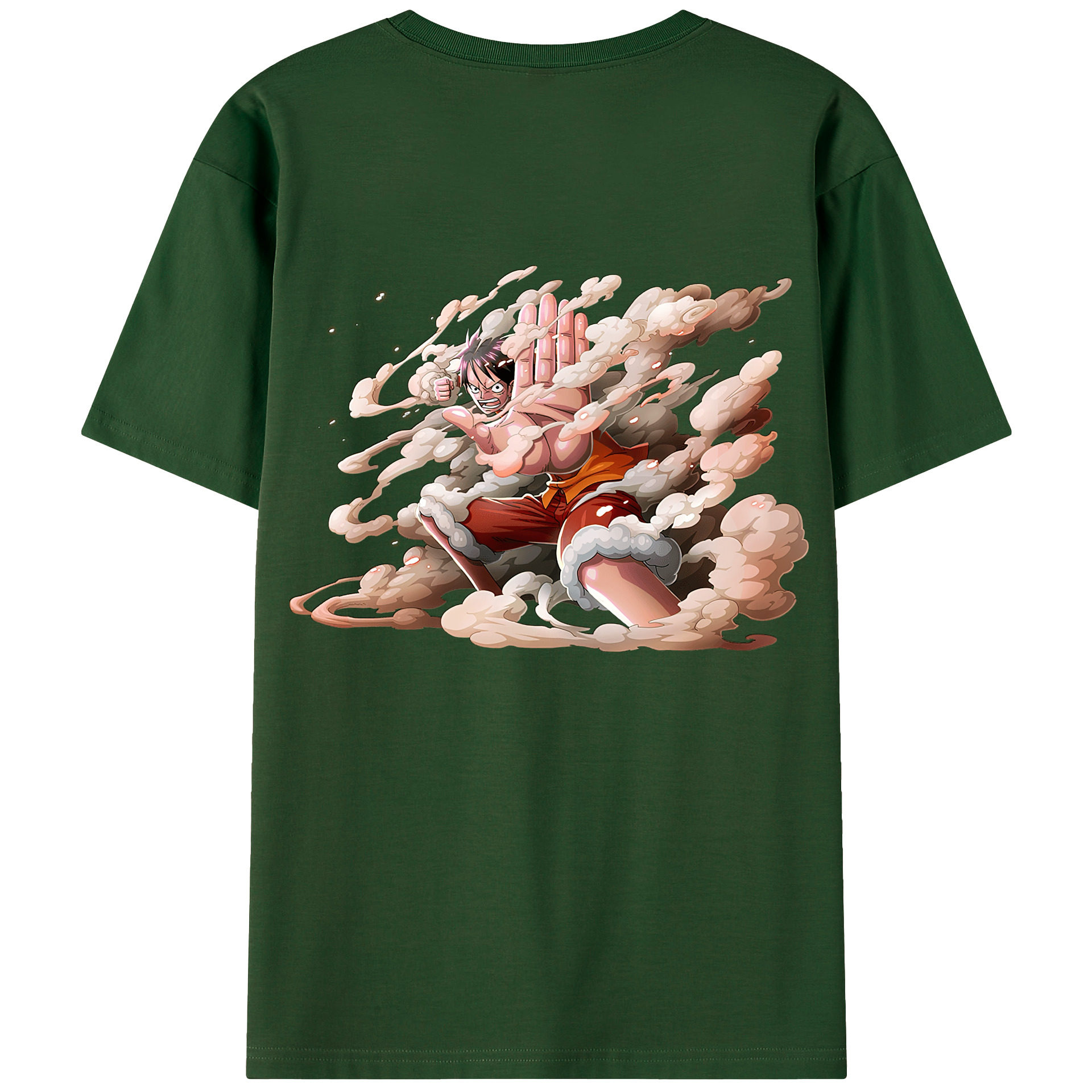 ワンピース モンキー・D・ルフィ ONE PIECE Monkey D. Luffy 綿100％半袖Tシャツ（背面プリント）